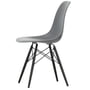 Vitra - Eames Plastic Side Chair DSW, Ahorn schwarz / tiefschwarz (Filzgleiter basic dark)