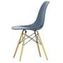 Vitra - Eames Plastic Side Chair DSW, Ahorn gelblich / meerblau (Filzgleiter weiß)