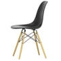 Vitra - Eames Plastic Side Chair DSW RE, Ahorn gelblich / tiefschwarz (Filzgleiter weiß)