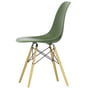 Vitra - Eames Plastic Side Chair DSW, Ahorn gelblich / forest (Filzgleiter weiß)