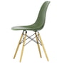 Vitra - Eames Plastic Side Chair DSW RE, Ahorn gelblich / forest (Filzgleiter weiß)