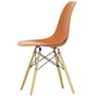 Vitra - Eames Plastic Side Chair DSW, Ahorn gelblich / rostorange (Filzgleiter weiß)