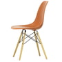 Vitra - Eames Plastic Side Chair DSW RE, Ahorn gelblich / rostorange (Filzgleiter weiß)