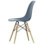 Vitra - Eames Plastic Side Chair DSW, Esche honigfarben / meerblau (Filzgleiter weiß)