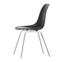 Vitra - Eames Plastic Side Chair DSX RE, verchromt / tiefschwarz (Filzgleiter basic dark)
