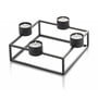 Philippi - Cubo Teelichthalter für 4 Teelichter, 20 x 20 cm, schwarz