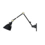 Midgard - Modular 505 Wandleuchte, 30 / 20 cm, schwarz / schwarz (Messinggelenkkappen)