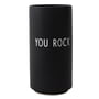Design Letters - AJ Favourite Porzellan Vase, You Rock / schwarz