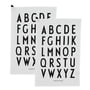 Design Letters - Classic Geschirrtuch, weiß (2er-Set)