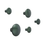 Muuto - Wandhaken "The Dots Metal" 5er-Set, dunkelgrün