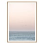 artvoll - Sunset on the Horizon Poster mit Rahmen, Eiche natur, 30 x 40 cm