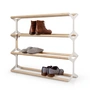 vonbox - Schuhregal Stixx 4fach, weiß / Esche