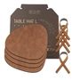Lind DNA - Geschenkset Curve L, Nupo natur (4 Tischsets + 4 Serviettenringe)