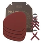 Lind DNA - Geschenkset Curve L, Nupo rot (4 Tischsets + 4 Serviettenringe)