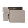 Lind DNA - Geschenkset Square L, Nupo hellgrau (4 Tischsets + 4 Glasuntersetzer)