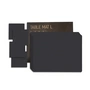 Lind DNA - Geschenkset Square L, Nupo schwarz (4 Tischsets + 4 Glasuntersetzer)