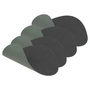 Lind DNA - Tischset Curve L Double, Cloud anthrazit / Nupo pastellgrün (4er-Set)