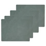 Lind DNA - Tischset Square L, 35 x 45 cm, Hippo pastellgrün (4er-Set)