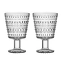 Iittala - Kastehelmi Trinkglas mit Fuß 26 cl, klar (2er-Set)
