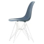 Vitra - Eames Plastic Side Chair DSR RE, weiß / meerblau (Filzgleiter weiß)