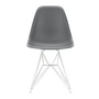 Vitra - Eames Plastic Side Chair DSR, weiß / granitgrau (Filzgleiter weiß)