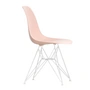 Vitra - Eames Plastic Side Chair DSR RE, weiß / zartrosé (Filzgleiter weiß)