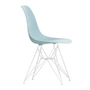 Vitra - Eames Plastic Side Chair DSR RE, weiß / eisgrau (Filzgleiter weiß)