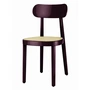 Thonet - 118 Stuhl, Rohrgeflecht mit Kunststoffstützgewebe / Buche dunkelbrau-violett hochglanz lackiert