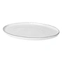 Broste Copenhagen - Salt Servierplatte oval, 38,5 x 26,5 cm, weiß / schwarz