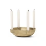 Ferm Living - Bowl Kerzenständer, Ø 14,6 x H 3,7 cm, Messing