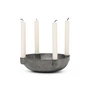 Ferm Living - Bowl Kerzenständer, Ø 14,6 x H 3,7 cm, Messing schwarz