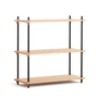 Moebe - Shelving System Low, Eiche geölt / schwarz