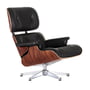 Vitra - Lounge Chair, poliert, Santos Palisander, Leder Premium nero (neue Maße)