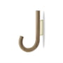 Gejst - Wandhaken, Eiche natur, Messing