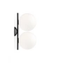 Flos - IC C/W1 DOUBLE Wand- und Deckenleuchte, schwarz