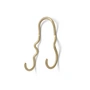 Ferm Living - Curvature Wandhaken doppelt, messing