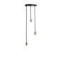 Tala - Brass Triple Pendelleuchte, schwarz / Messing