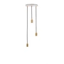 Tala - Brass Triple Pendelleuchte, weiß / Messing