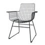 HKliving - Wire Arm Chair, schwarz
