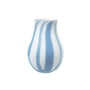 Broste Copenhagen - Ada Stripe Vase, H 22,5 cm, hellblau