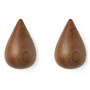 Normann Copenhagen - Dropit Wandhaken - groß, Walnuss (2er-Set)