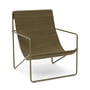 ferm Living - Desert Lounge Chair, olive / olive
