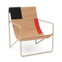 ferm Living - Desert Lounge Chair, cashmere / block