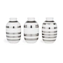 Kähler Design - Omaggio Vase Miniatur H 8 cm, silber (3er Set)