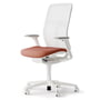 Wilkhahn - AT 187/71 Mesh Bürodrehstuhl ohne Sitztiefenverlängerung, Sitz Remix 2-653 / Rücken weiß (Hartboden)