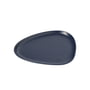 LindDNA - Curve Stoneware Lunch Teller, 22 x 19 cm, navy blue