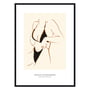 artvoll - Woman in bikini Poster mit Rahmen, schwarz, 21 x 30 cm