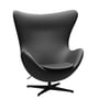 Fritz Hansen - Egg Chair, schwarz / Essential Leder schwarz