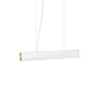 ferm Living - Vuelta LED Pendelleuchte, L 60 cm, weiß / Messing
