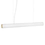 ferm Living - Vuelta LED Pendelleuchte, L 100 cm, weiß / Messing